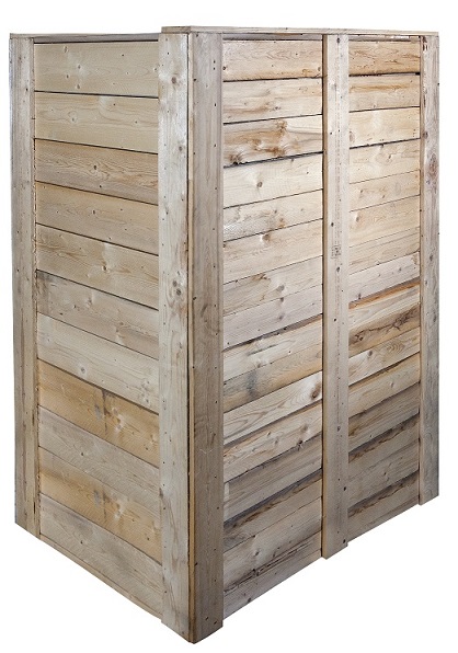Wooden transport box 110 x 110 x 195 cm