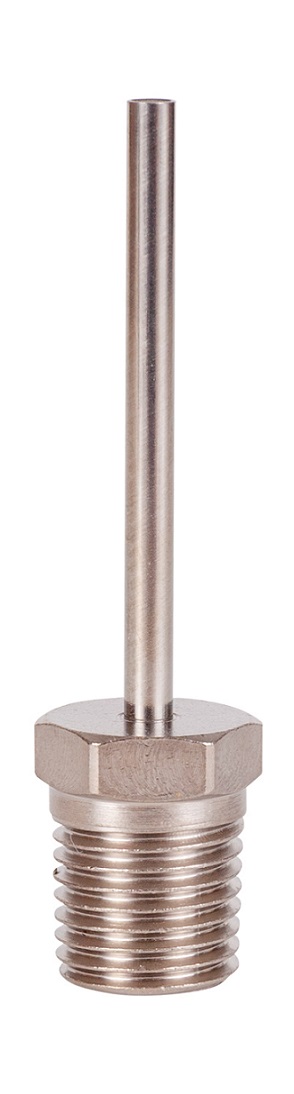 Metal nozzle 1/4" NPT Outside Diameter 2.77mm - pipe length 42.55mm