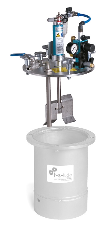 Pneumatic operated stirring device for pressure tank 42.8 litre